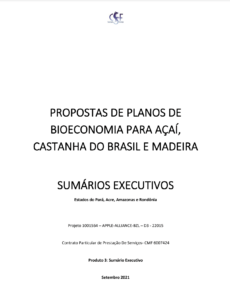 PROPOSTAS DE PLANOS DE BIOECONOMIA PARA AÇAÍ