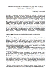 Dinâmica dos sistemas agroflorestais