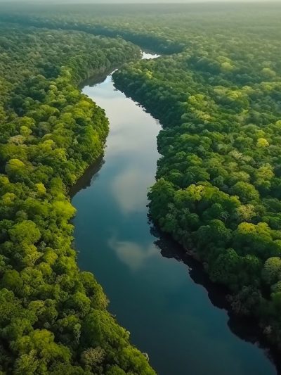 Drone captures tranquil beauty of rural landscape generated by AI
